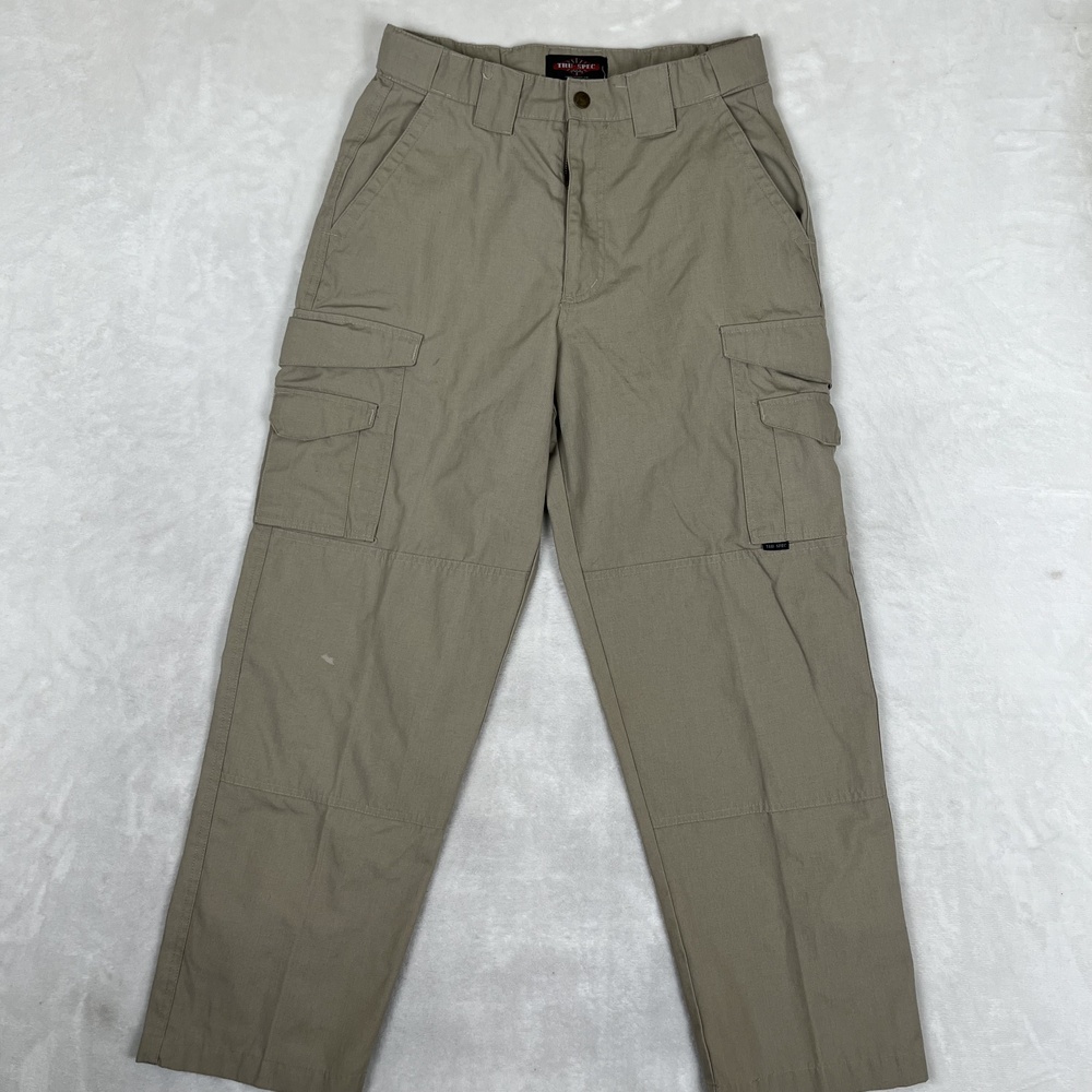 TRU-SPEC Cargo Pants Mens 30x30 Beige Regular Fit Ripstop Utility Tactical